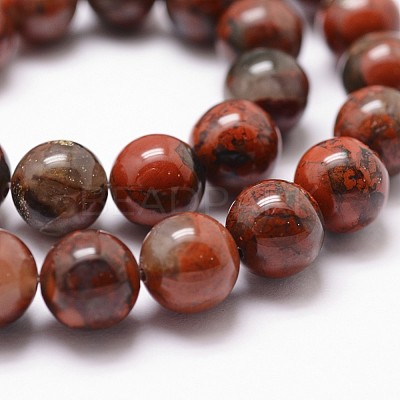 Natural Brecciated Jasper Bead Strands X-G-D840-67-6mm-1