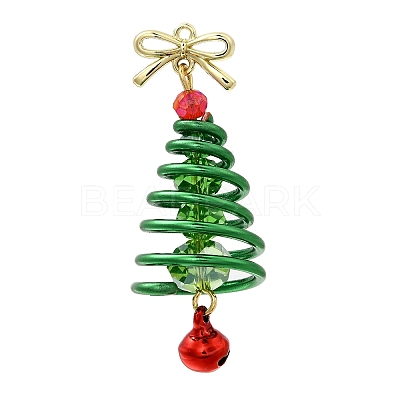 Christmas Electroplate Glass Pendants PALLOY-JF04364-02-1