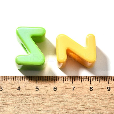 UV Plating Opaque Acrylic European Beads SACR-Z007-01Z-1