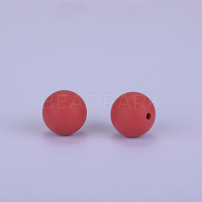 Round Silicone Focal Beads SI-JX0046A-94-1