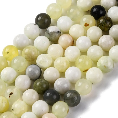 Natural New Jade Beads Strands G-F591-16-8MM-1