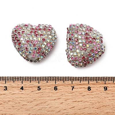 Sparkling Acrylic Heart Beads with Rhinestone Embellishment LS-OACR-NH0001-02B-02-1