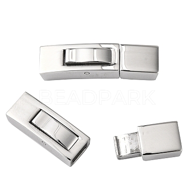 Non-Tarnish 304 Stainless Steel Bayonet Clasps X-STAS-F122-34P-1