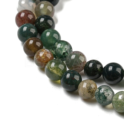 Natural Indian Agate Gemstone Bead Strands G-R201-4mm-1