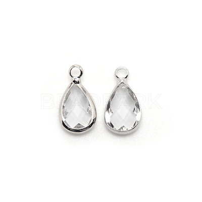 Faceted Glass Pendants FIND-WH0097-40D-1