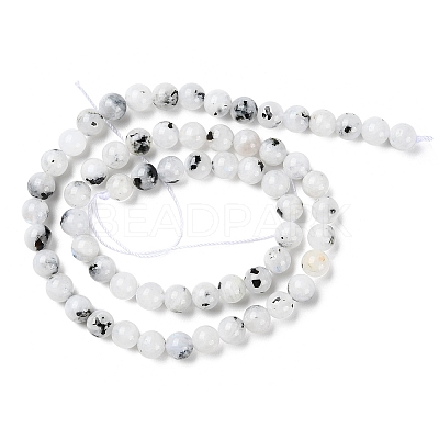 Natural Rainbow Moonstone Beads Strands G-Q1001-A05-02-1