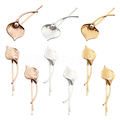 9Pcs 3 Colors Iron Hair Bobby Pins PHAR-HY0001-12-1