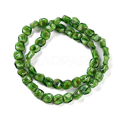Handmade Milleflori Glass Beads Strands LAMP-M018-01A-05-1