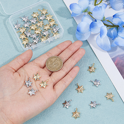 40Pcs 2 Colors Alloy Pendants FIND-DC0005-50-1