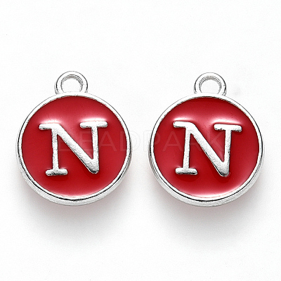 Platinum Plated Alloy Enamel Charms LS-ENAM-S118-03N-P-1