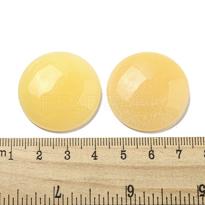 Natural Yellow Jade Cabochons G-C115-02B-31-1