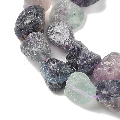 Raw Rough Natural Colorful Fluorite Beads Strands G-M453-D11-1