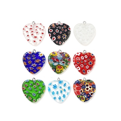 Millefiori Glass Pendants G23CD011-1