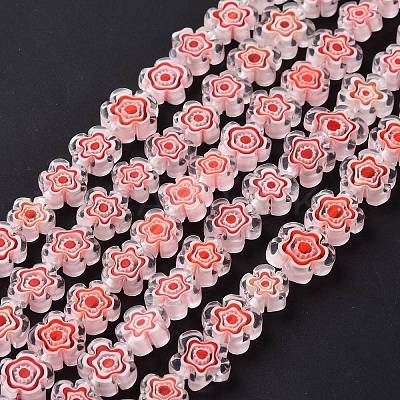 Handmade Millefiori Glass Bead Strands LAMP-J035-10mm-54-1