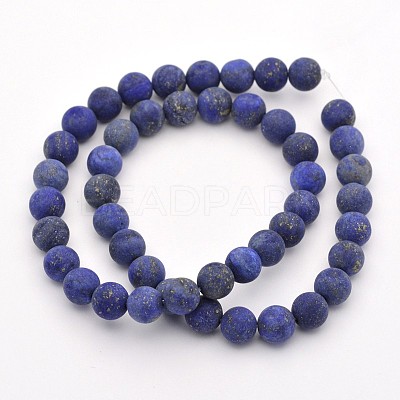 Natural Lapis Lazuli Round Beads Strands X-G-D660-8mm-1