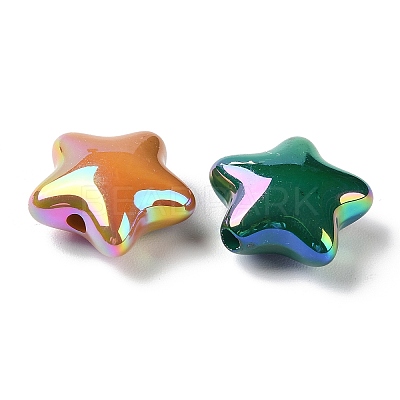 UV Plated Acrylic Beads X-SACR-G034-01-1