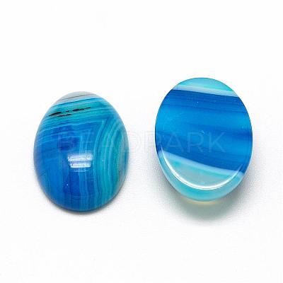 Natural Striped Agate/Banded Agate Cabochons G-R415-13x18-12-1