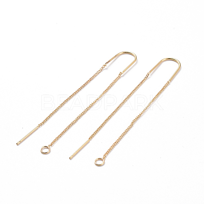 Brass Stud Earring Findings X-KK-Q735-364G-1