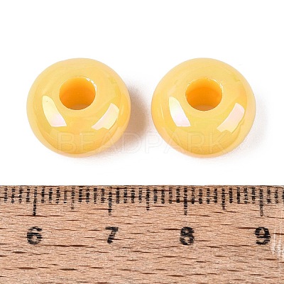 Opaque Acrylic European Beads OACR-E033-19R-1