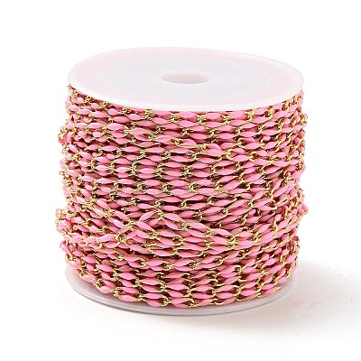 Brass Enamel Curb Chains CHC-C003-13G-05-1