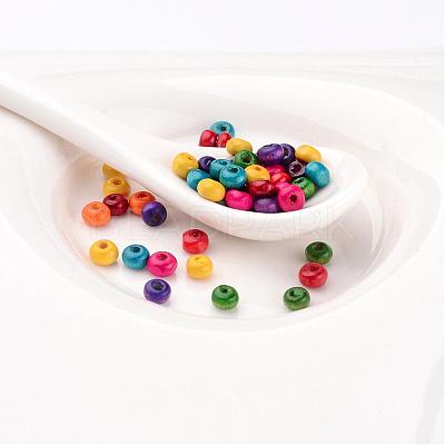 Lead Free Rondelle Natural Wood Beads X-YTB026-1