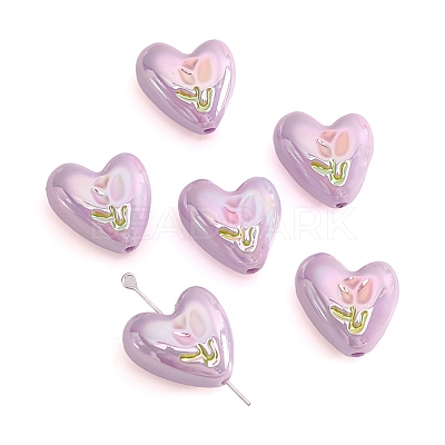 2Pcs UV Platings Acrylic Beads PW-WGE885A-07-1