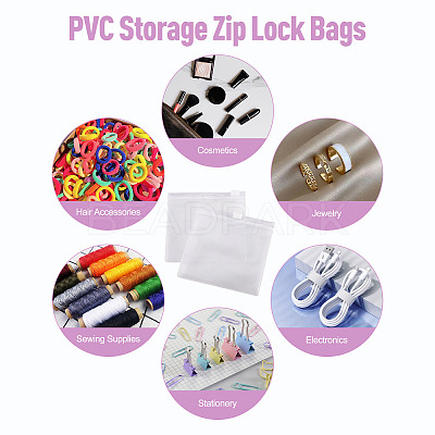 20Pcs Transparent PVC Storage Resealable Bags ABAG-TADJ0001-02-1