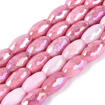 Anti-Tarnish Electroplate Glass Beads Strands EGLA-Q130-02A-13-1