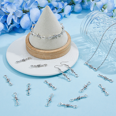 60Pcs Tibetan Style Alloy Connector Charms TIBE-FI0001-01-1