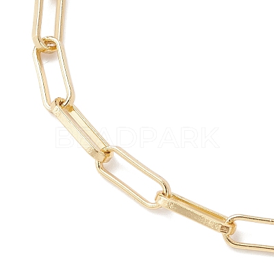 Brass Paperclip Chain Bracelets for Women BJEW-JB12541-1