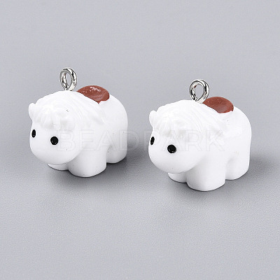 Opaque Resin Pendants RESI-N046-01-1