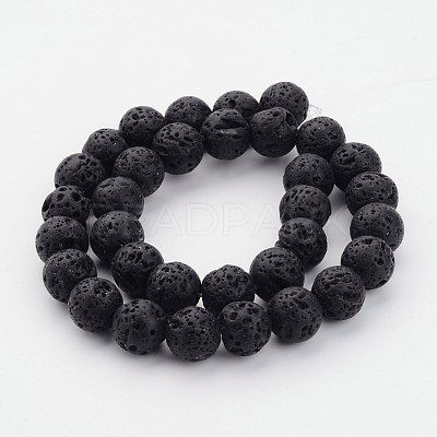 Natural Lava Rock Beads Strands G434-13-1