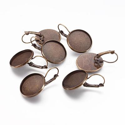 Brass Leverback Earring Findings KK-I564-AB-NF-1