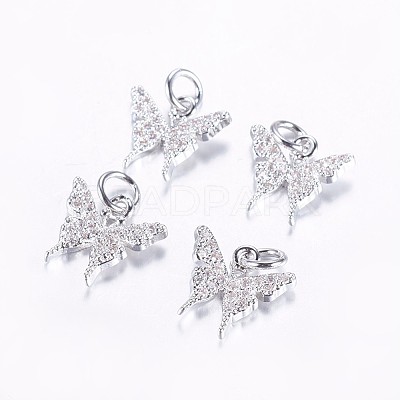 Long-Lasting Plated Brass Micro Pave Cubic Zirconia Charms ZIRC-F069-32-1