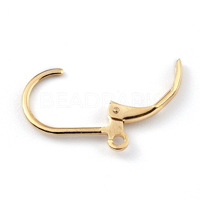 Brass Leverback Earring Findings KK-O131-09G-1