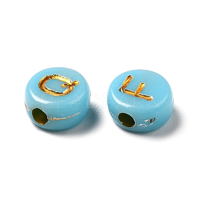 Plating Acrylic Beads OACR-P017-A08-1