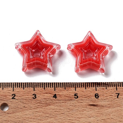 Acrylic Beads X-SACR-G033-02G-1