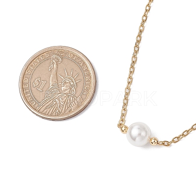 Shell Pearl Pendant Necklaces NJEW-JN05134-02-1