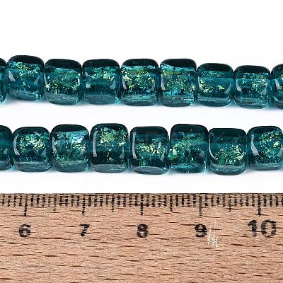 Handmade Foil Glass Beads Strands FOIL-Q002-04D-1