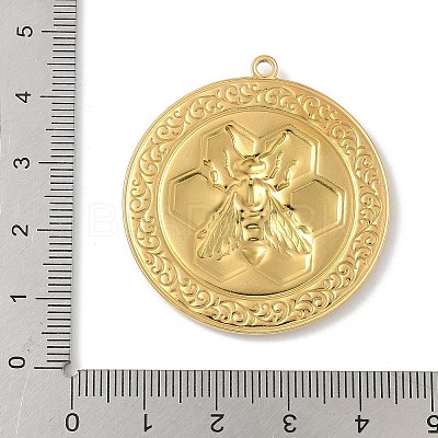 304 Stainless Steel Bee Pendants STAS-S186-08A-G-1