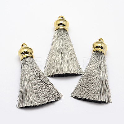 Nylon Cord Tassel Big Pendant Decorations HJEW-K003-10-1