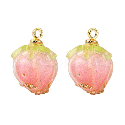 Handmade Flower Epoxy Resin Pendants KY-S163-103D-1