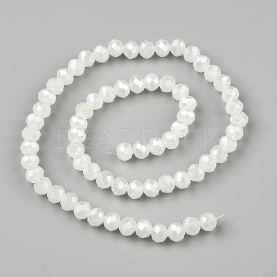 Electroplate Glass Beads Strands EGLA-A034-J4mm-A01-1