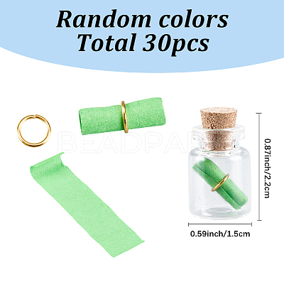 30Pcs Clear Glass Cork Wishing Bottles AJEW-SC0004-34-1