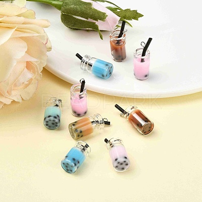 Glass Bottle Pendants X-CRES-N017-03-M-1