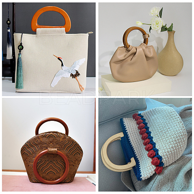 Wooden Bag Handle FIND-WH0063-89B-1
