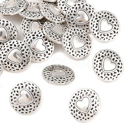 Tibetan Style Alloy Shank Buttons TIBE-Q044-04AS-RS-1