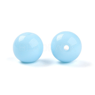 Opaque Solid Color Glass Beads GLAA-N007-10mm-A12-1