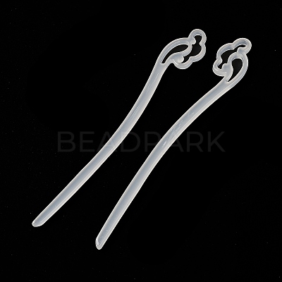 Opaque Acrylic Hair Sticks OHAR-C011-03H-1