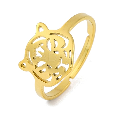 201 Stainless Steel Adjustable Ring for Women RJEW-D082-01E-1